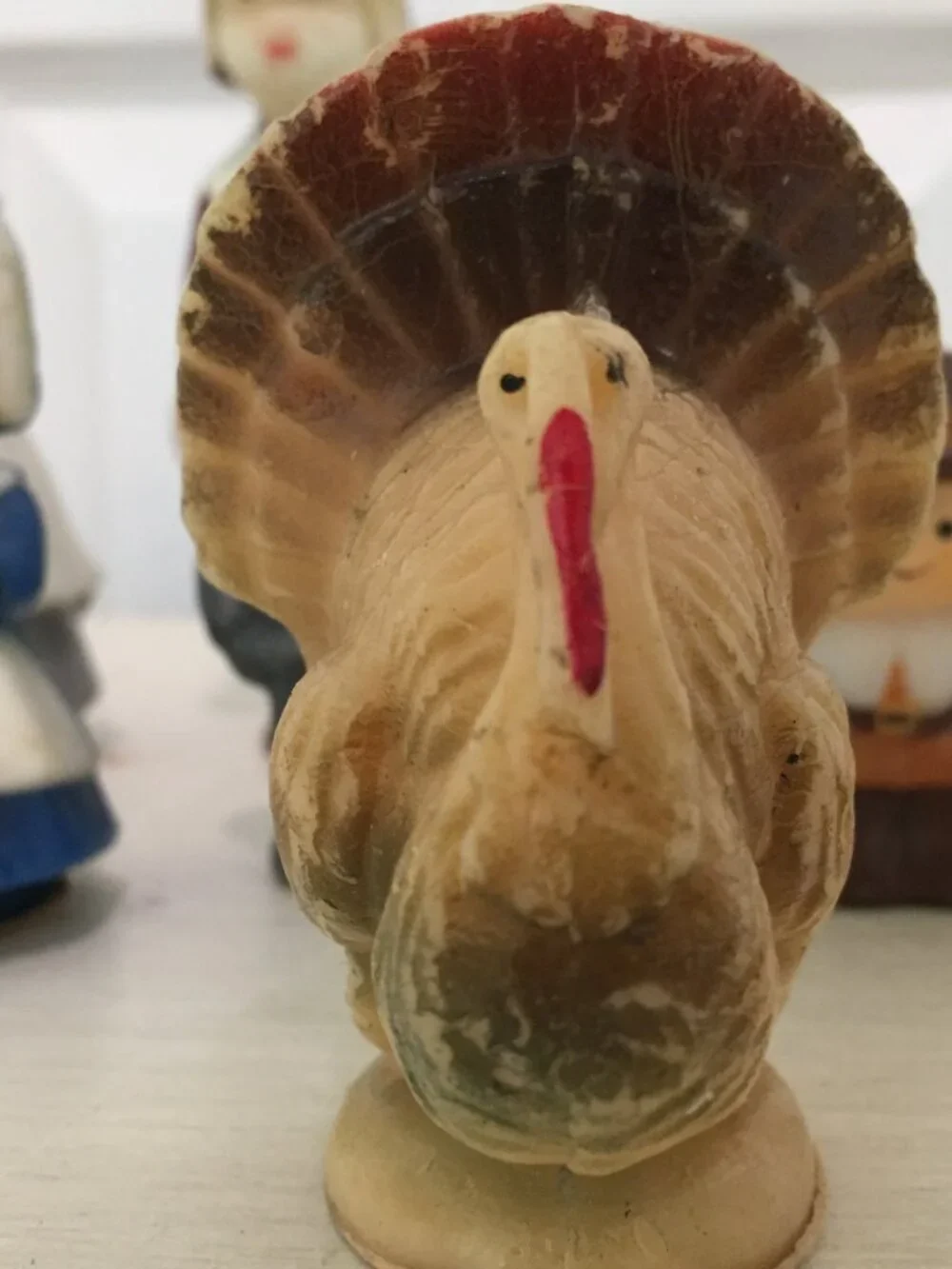 8 Vintage Gurley & Unmarked Thanksgiving Candles 1 Turkey 2 Pilgrims 5